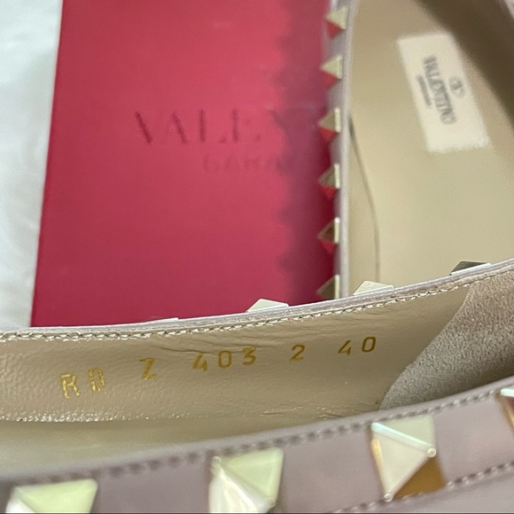 Valentino Garavani Patent Rockstud Pointed Toe Ballerina Flat size 40 - Picture 9 of 12